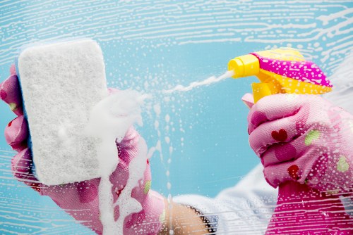 Cleaning a corner sofa in a Crystal Palace property